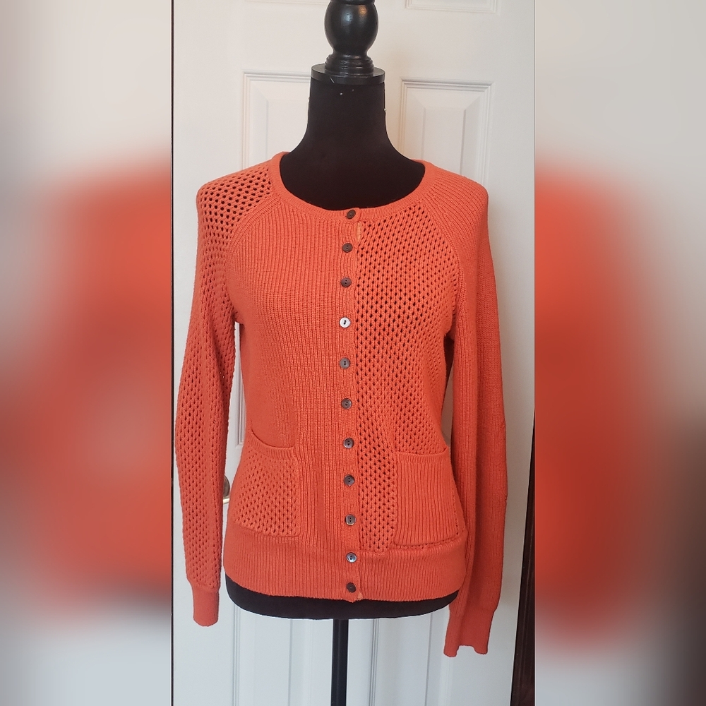 Sundance Button Down Open Knit Cardigan Sweater Women Size Medium